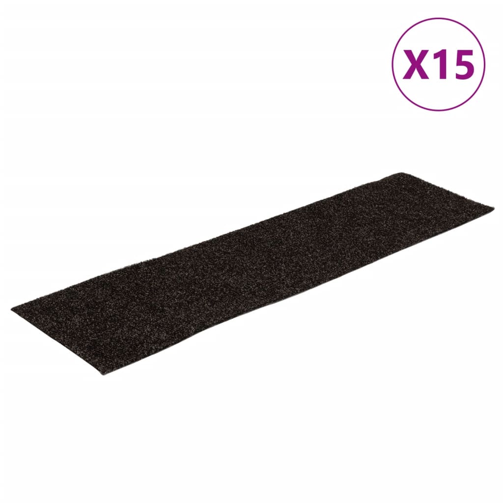 Tapis d'escalier autocollants Rectangulaire 15 pcs 76x20 cm