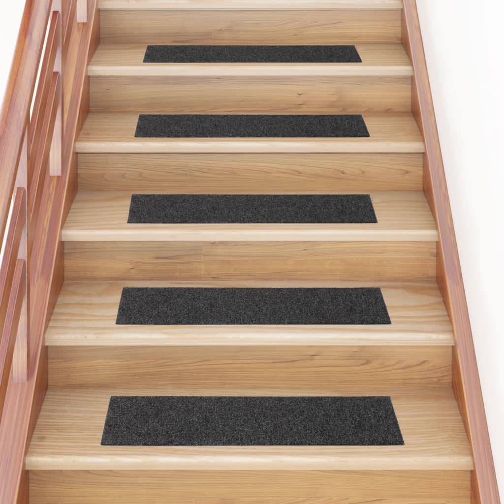 Tapis d'escalier autocollants rectangulaire 15 pcs 76x20 cm