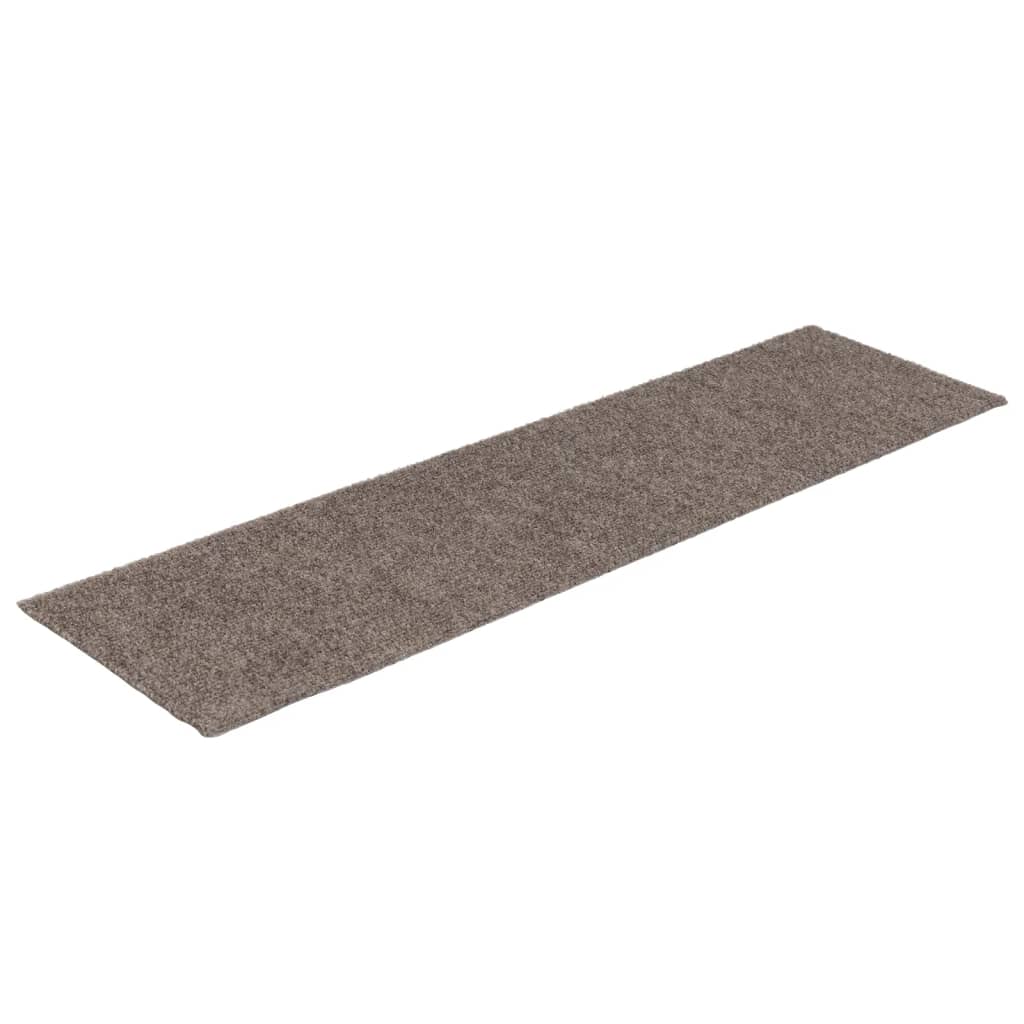 Tapis d'escalier autocollants Rectangulaire 15pcs 76x20cm Crème