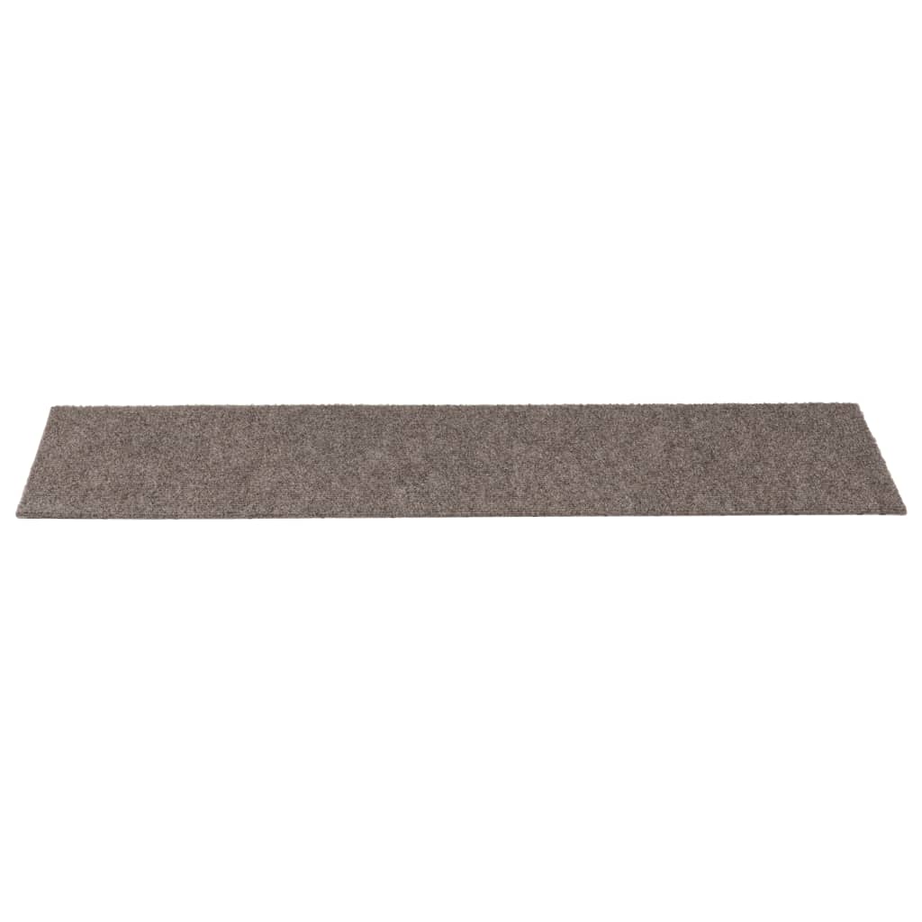 Tapis d'escalier autocollants Rectangulaire 15pcs 76x20cm Crème