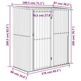 Abri de jardin Vert 180,5x97x209,5 cm Acier galvanisé