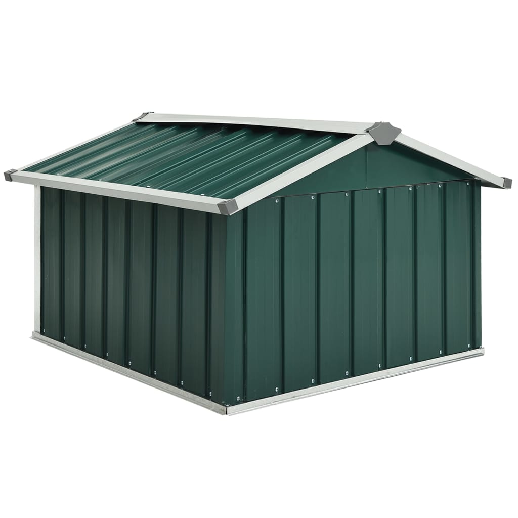 Garden robot lawnmower shelter 92x97x63 cm Galvanized steel Green