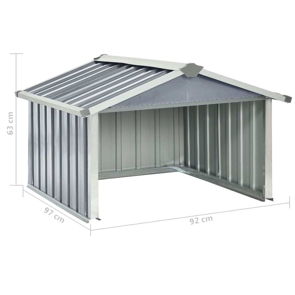 Abri pour robot de jardin 92x97x63 cm Acier galvanisé Gris