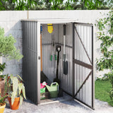 Abri à outils de jardin gris 88x89x161 cm acier galvanisé