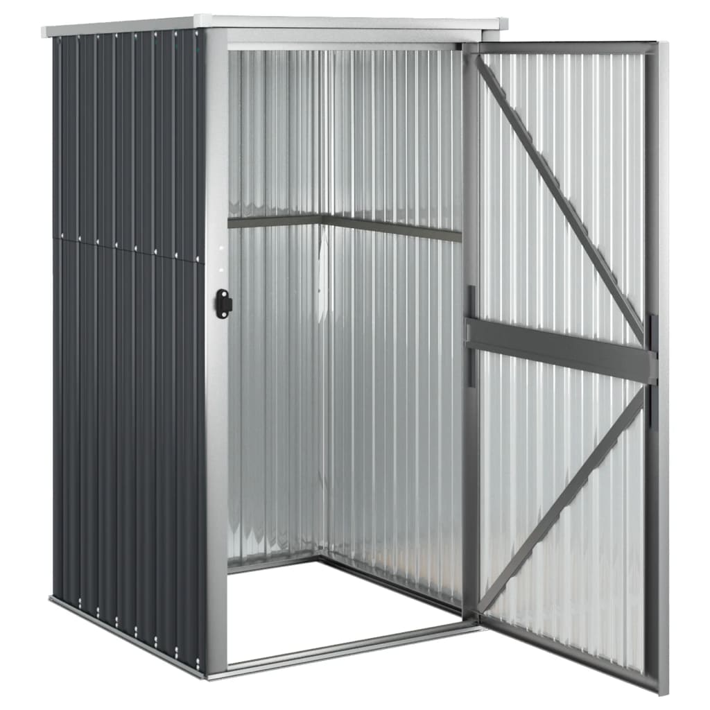 Abri à outils de jardin anthracite 88x89x161 cm acier galvanisé