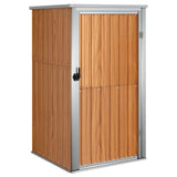 Brown garden tool shed 88x89x161 cm galvanized steel