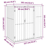 Abri à outils de jardin vert 161x89x161 cm acier galvanisé