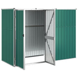 Garden Tool Shed Green 225x89x161 cm Galvanized Steel