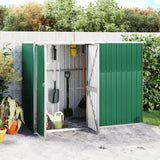 Garden Tool Shed Green 225x89x161 cm Galvanized Steel