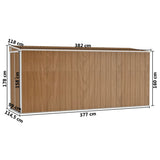 Abri de jardin mural Marron 118x382x178 cm Acier galvanisé