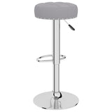 Tabourets de bar lot de 2 gris tissu