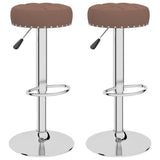 Tabourets de bar lot de 2 marron tissu