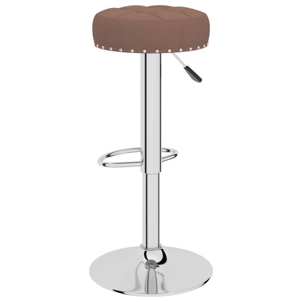 Tabourets de bar lot de 2 marron tissu