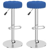 Barhocker 2er-Set aus blauem Stoff