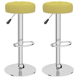 Tabourets de bar lot de 2 vert tissu