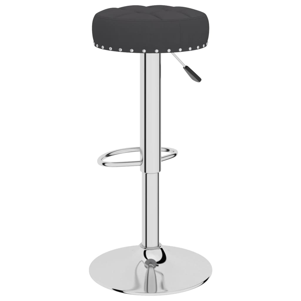 Tabourets de bar lot de 2 noir tissu