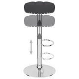 Tabourets de bar lot de 2 noir tissu