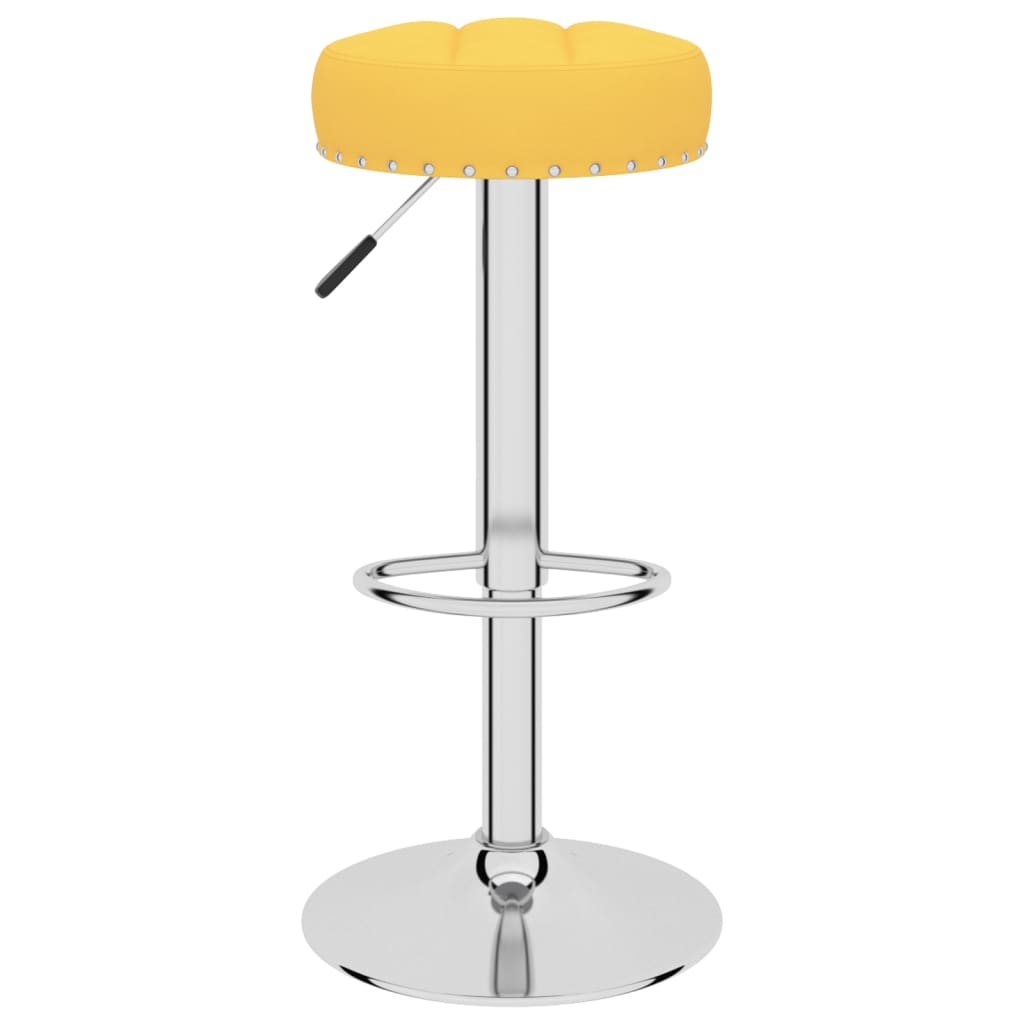 Tabourets de bar lot de 2 jaune moutarde tissu