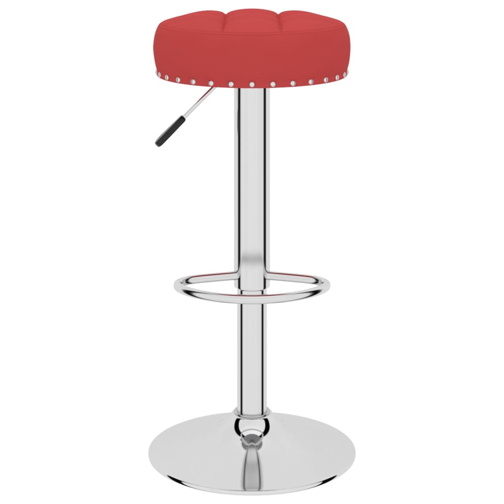 Tabourets de bar lot de 2 rouge bordeaux tissu