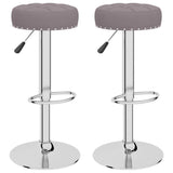 Tabourets de bar lot de 2 taupe tissu