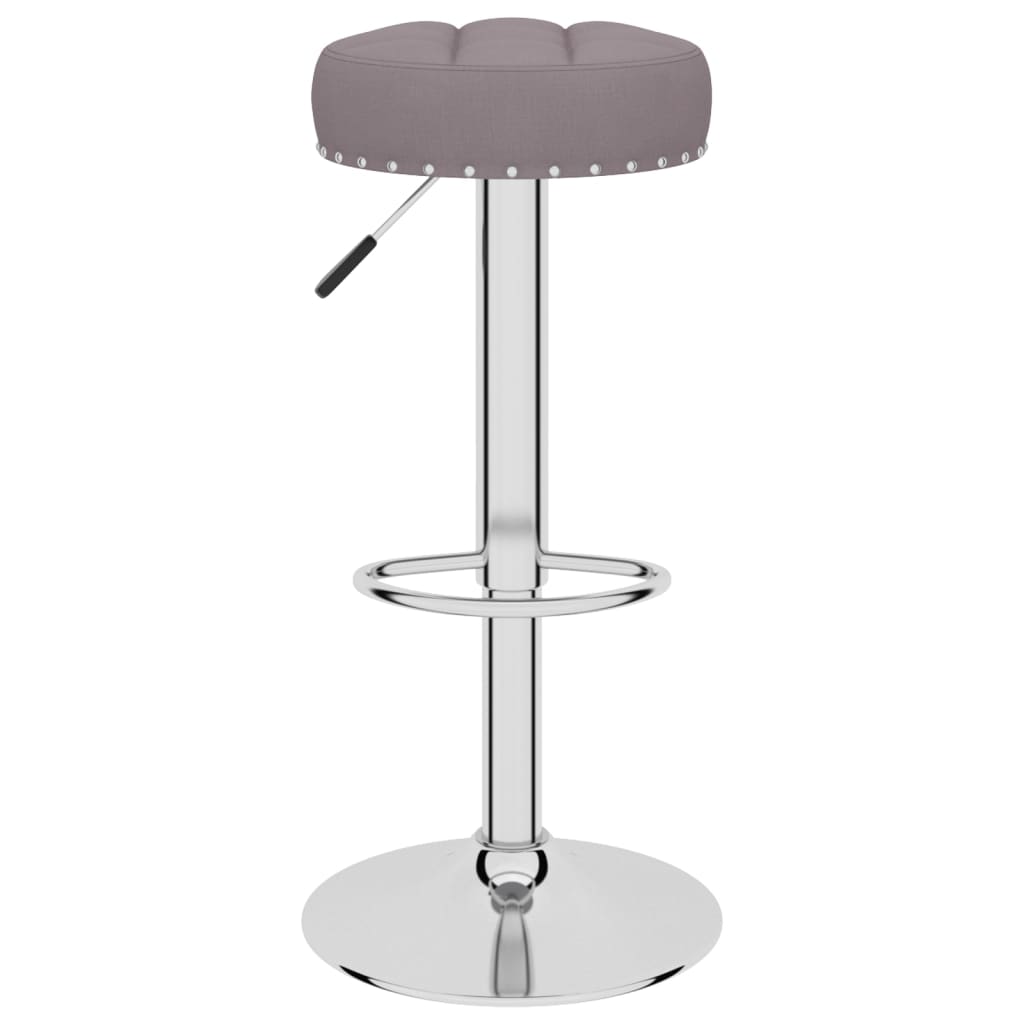 Tabourets de bar lot de 2 taupe tissu