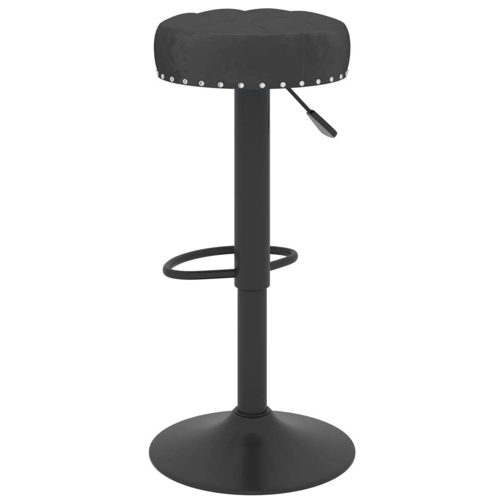 Tabourets de bar lot de 2 Noir Velours