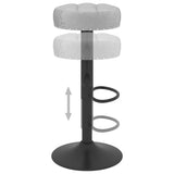 Tabourets de bar lot de 2 gris velours