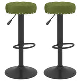 Tabourets de bar lot de 2 vert clair velours