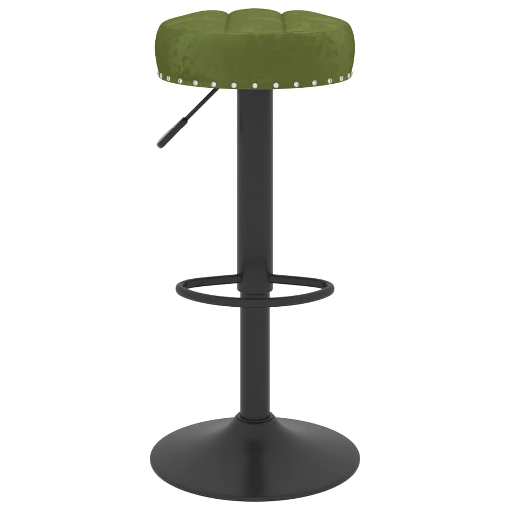 Tabourets de bar lot de 2 vert clair velours