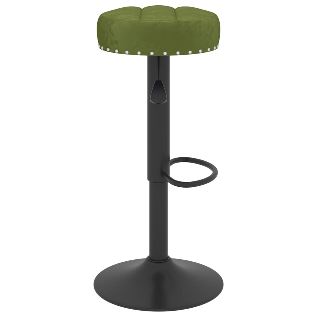 Tabourets de bar lot de 2 vert clair velours