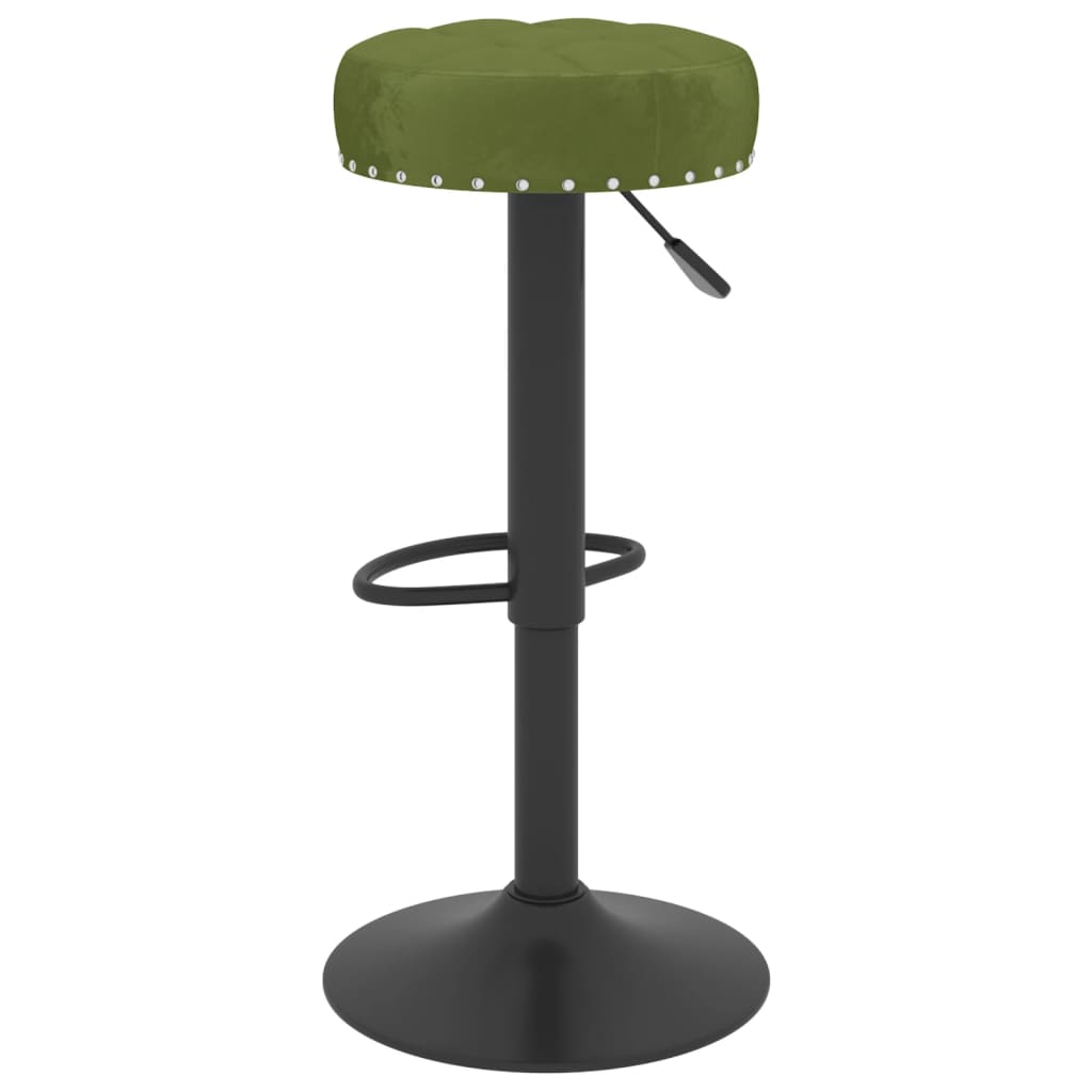 Tabourets de bar lot de 2 vert clair velours