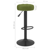 Tabourets de bar lot de 2 vert clair velours