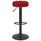 Tabourets de bar lot de 2 rouge bordeaux velours