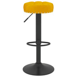 Tabourets de bar lot de 2 Jaune moutarde Velours