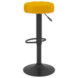 Tabourets de bar lot de 2 Jaune moutarde Velours