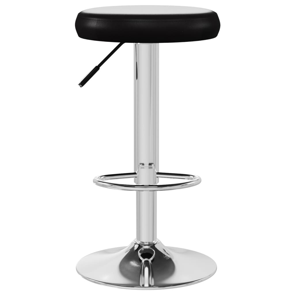 Tabourets de bar lot de 2 noir similicuir