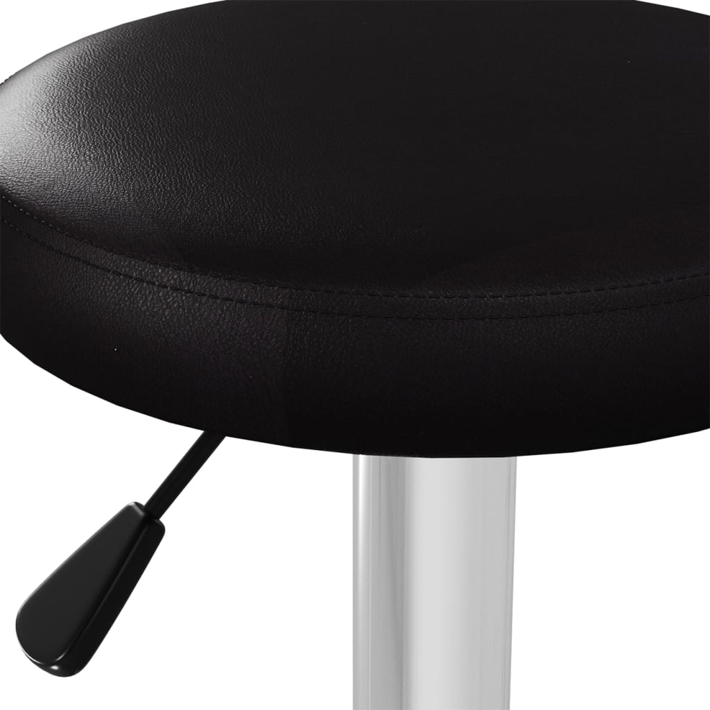 Tabourets de bar lot de 2 noir similicuir