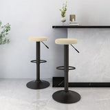 Tabourets de bar lot de 2 crème velours