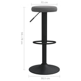 Tabourets de bar lot de 2 gris foncé velours