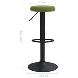 Tabourets de bar lot de 2 vert clair velours