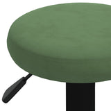 Tabourets de bar lot de 2 vert foncé velours