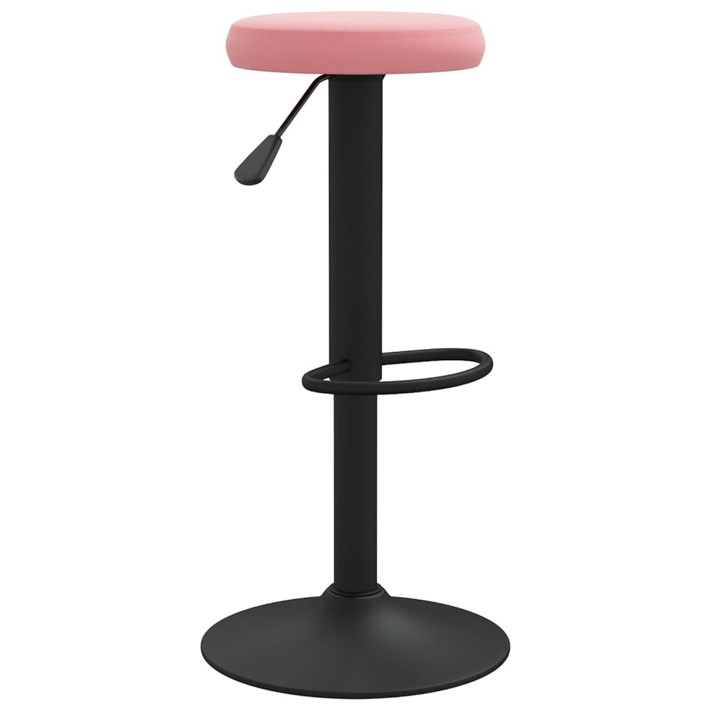 Tabourets de bar lot de 2 rose velours