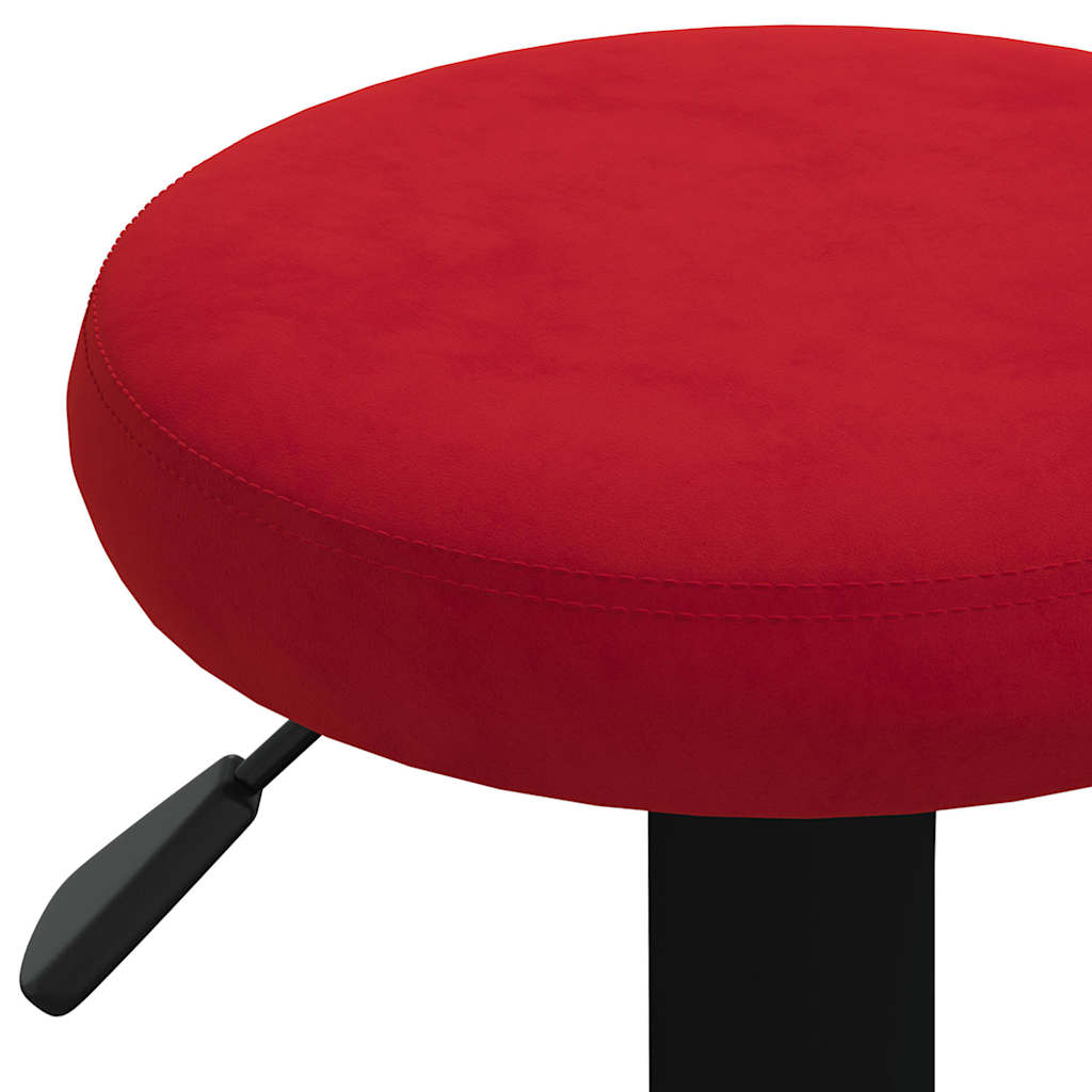 Tabourets de bar lot de 2 rouge bordeaux velours