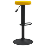 Tabourets de bar lot de 2 jaune moutarde velours