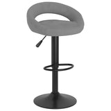 Tabourets de bar lot de 2 gris clair velours