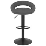 Tabourets de bar lot de 2 gris foncé velours