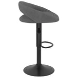 Tabourets de bar lot de 2 gris foncé velours