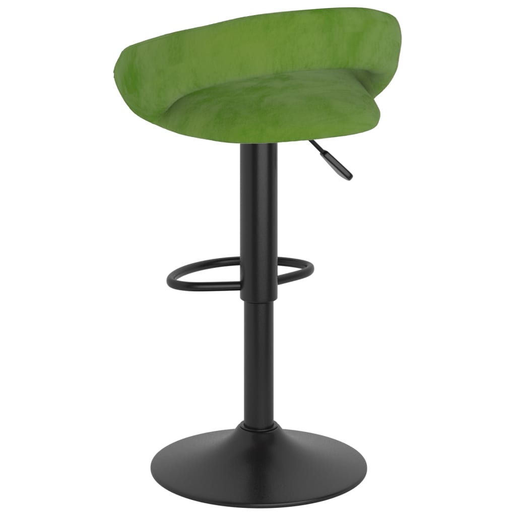 Tabourets de bar lot de 2 vert clair velours