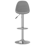 Tabourets de bar lot de 2 gris tissu