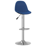 Tabourets de bar lot de 2 bleu tissu